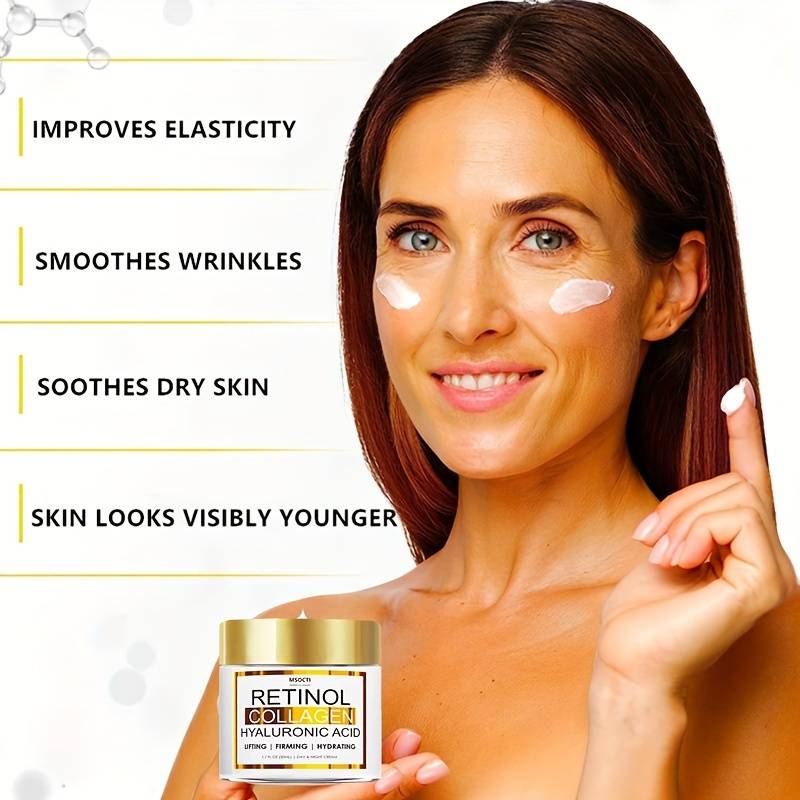 Cremă de față cu Retinol, Colagen si Acid Hialuronic - 50 ML