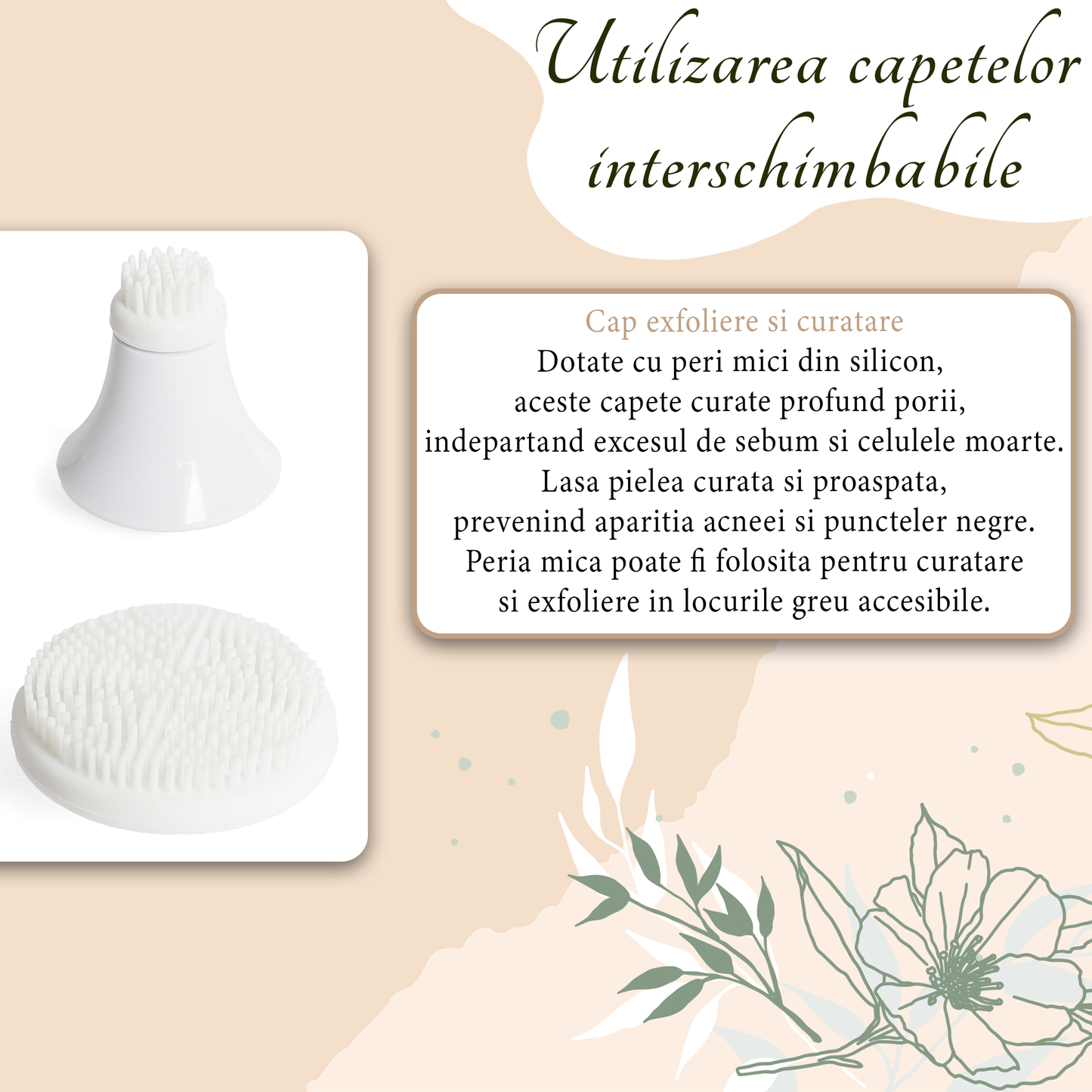 GlowCare 6 în 1 – Dispozitiv de masaj facial pentru îngrijirea pielii